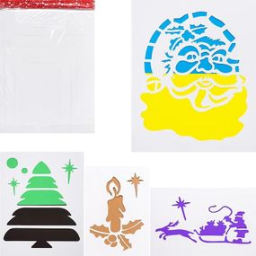 Набор новогодних трафаретов Babmi 6106-20/42 8 листов А3