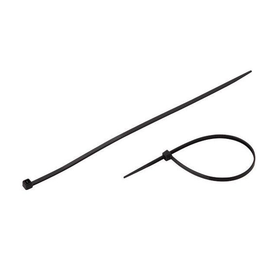 Хомут пластиковий 3,6*200 мм, чорний, 100 од. INTERTOOL TC-3621 | Зображення 2