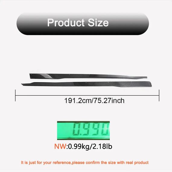 Боковые пороги (Карбон) для Ford Mustang 2024- гг | Зображення 3