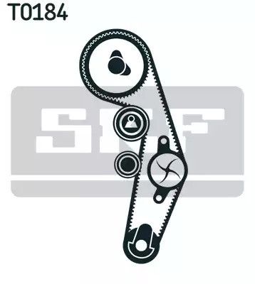 Помпа + комплект ременя ГРМ SKODA SUPERB, AUDI A3, SKF (VKMC012502) | Зображення 1