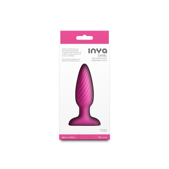 Анальна пробка з вібрацією NS Novelties INYA — Swirl — Pink Sex Aura | Зображення 3