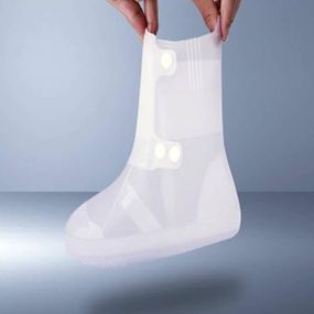 Бахилы силиконовые на обувь от воды и грязи 588 Белые 3XL