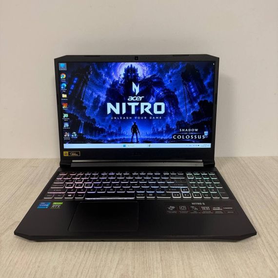 Игровой ноутбук Б-класс Acer Nitro 5 AN515-57 / 15.6" (1920x1080) IPS / Intel Core i5-11400H (6 (12) ядер по 2.7 - 4.5 GHz) / 16 GB DDR4 / 512 GB SSD / nVidia GeForce RTX 3050, 4 GB GDDR6, 128-bit / HDMI / WebCam б/у | Зображення 1