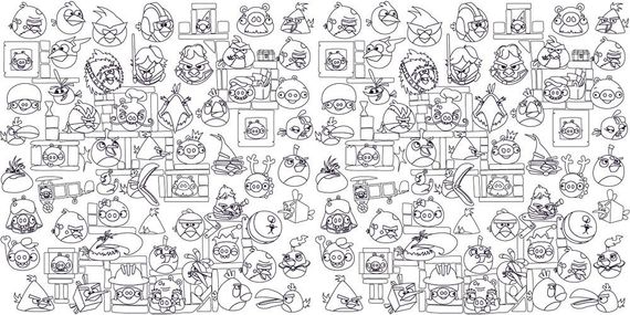 Шпалери-розмальовки Angry Birds 60*120 C-120007