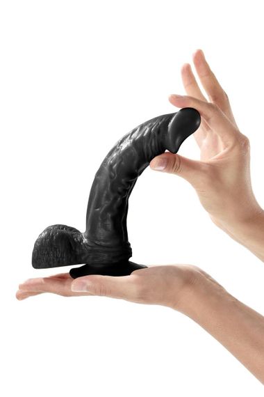 Фалоімітатор на присосці Real Body — Real Jayson Black, TPE, діаметр 4 см sexstyle | Зображення 3