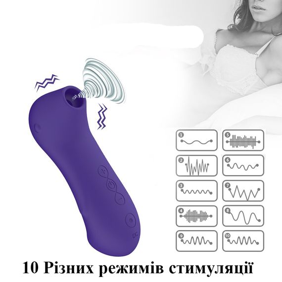Вакуумний стимулятор клітора (фіолетовий, USB) | Зображення 5