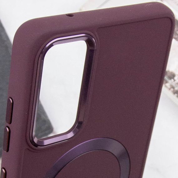 TPU чохол Bonbon Metal Style with MagSafe для Samsung Galaxy S23 Бордовий / Plum | Зображення 4