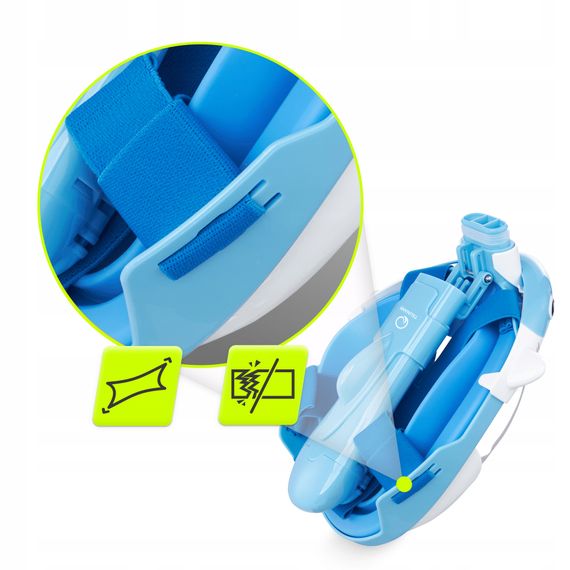 Маска для снорклінгу TSUNAMI Shark повнолицьова, дитяча Sky Blue (P-5907739318237) | Зображення 8