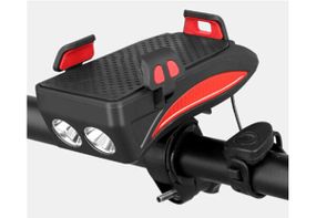 Велофари 400 lumens + тримач смартфона + сигнал + вбудований Power Bank 2000mAh (DEN-045)