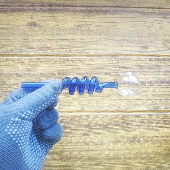 Стеклянная трубка Helix Oil Blue | Зображення 1