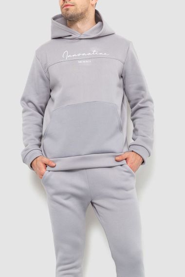 Спортивный костюм мужской на флисе, цвет светло-серый, 238R57160 | Зображення 1