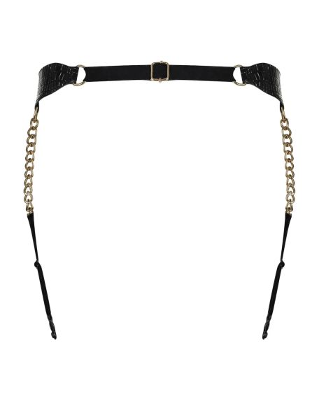 Пояс для чулок из экокожи Obsessive A767, черный, размер S/M/L Sex Aura | Зображення 5