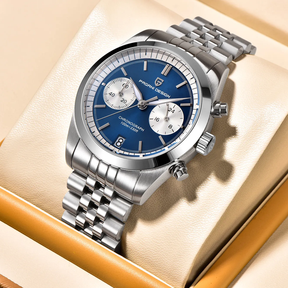 Годинник P2agani Design PD-1775 Silver-Blue | Зображення 1