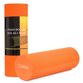 Масажний ролик Cornix EVA+ 45 x 15 см (валик, ролер) XR-0302 Orange