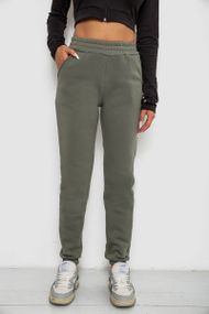 Спортивные штаны женские на флисе, цвет хаки, 238R58641-3