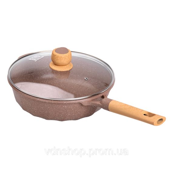 Алюмінієвий сотейник 4,3 л мармуровий з антипригарним покриттям Ø 28 см бежевий MGC HP-4-437CO | Зображення 4