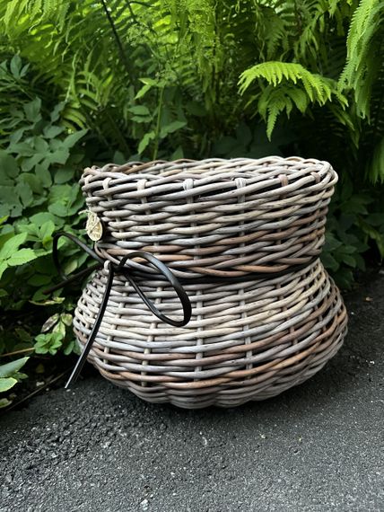 Кашпо плетене 8 л «Бландж» — декоративне кашпо для квітів, ручне плетіння | Зображення 1