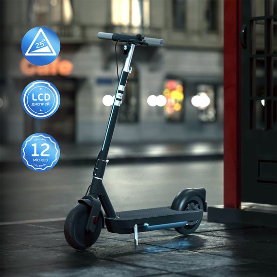 Електросамокат OKAI ES30-NEON PRO Black 10", 350(700)W, 14.7Ah, 80km, 25km\h, 25%, NFC, App, 21kg | Зображення 9
