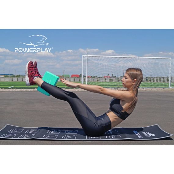 Блок для йоги 2 шт. (пара) PowerPlay 4006 Yoga Brick EVA Мятні | Зображення 8