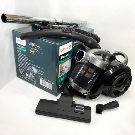 Мощный колбовый пылесос с контейнером Rainberg, Вакуумный контейнерный пылесос для дома CJ-14 | Зображення 8