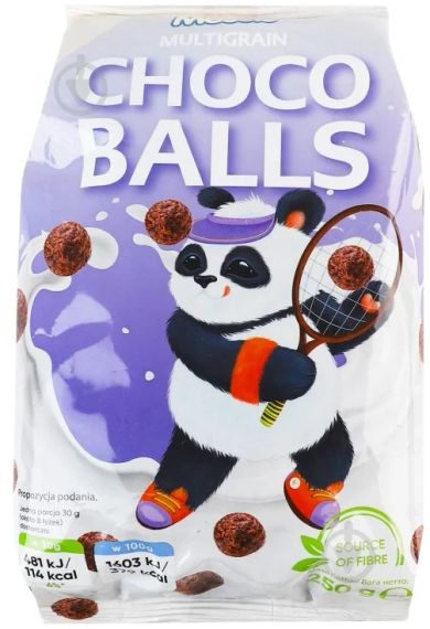 Шоколадні кульки злакові Messis Choco Balls, 250 г сухі сніданки, пластівці, швидкого приготування