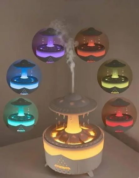 Ультразвуковой увлажнитель воздуха UFO Raindrop • Ультразвуковой увлажнитель воздуха Гриб с дождевой лампой | Зображення 2