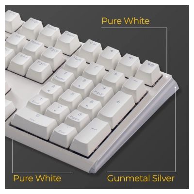 Клавиатура Ducky One 3 Cherry MX Blue RGB UA USB White (DKON2108ST-CUAPXPWWWSC1) | Зображення 4