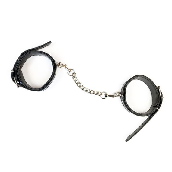 Набор BDSM Art of Sex - Emoji, наручники и поножи, экокожа, черный sexstyle | Зображення 2