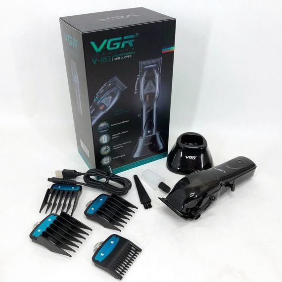 Бритва для бороды VGR Hair Clipper V-653 Voyager | Триммер беспроводной | QU-828 Беспроводная электробритва | Зображення 6