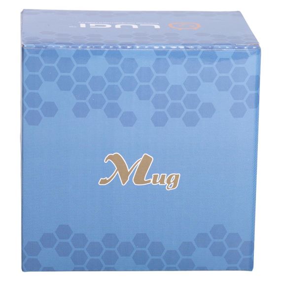 Чашка фарфоровая 400 (мл) с серебристым ободком и ручкой для чая, кофе Кремовая RX-N231315CO | Зображення 4