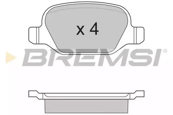 Колодки передні гальмівні Fiat Linea 07-/Lybra 99-, Bremsi (BP2890) | Зображення 2