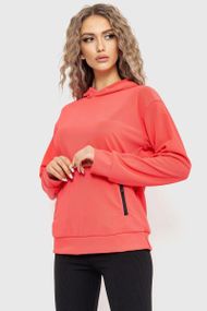 Худи женский с капюшоном  цвет коралловый 182R8030