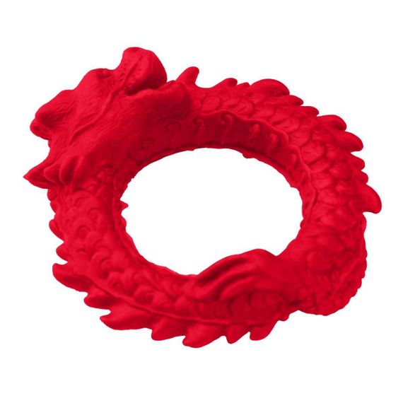 Ерекційне кільце – дракон Creature Cocks Rise of the Dragon Silicone Penis Ring – Red, діаметр 4 см Sex Aura | Зображення 1