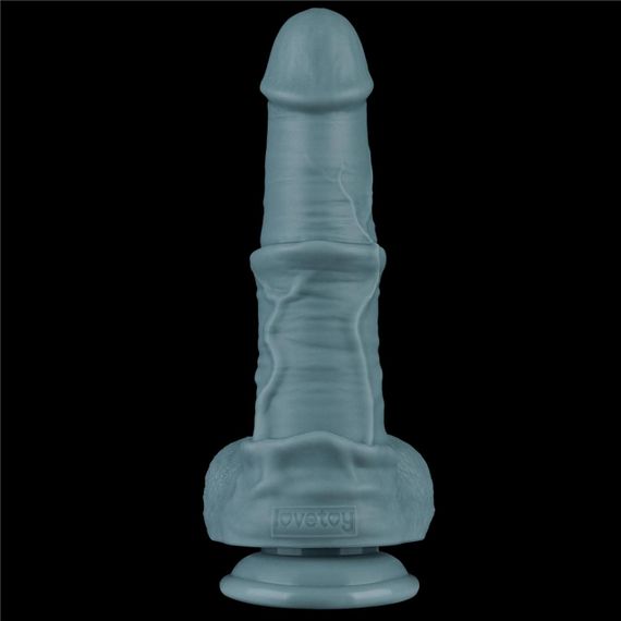 Реалистичный вибратор - Rechargeable Thrusting and Vibrating Silicone Dildo 11" Blue Sex Aura | Зображення 6