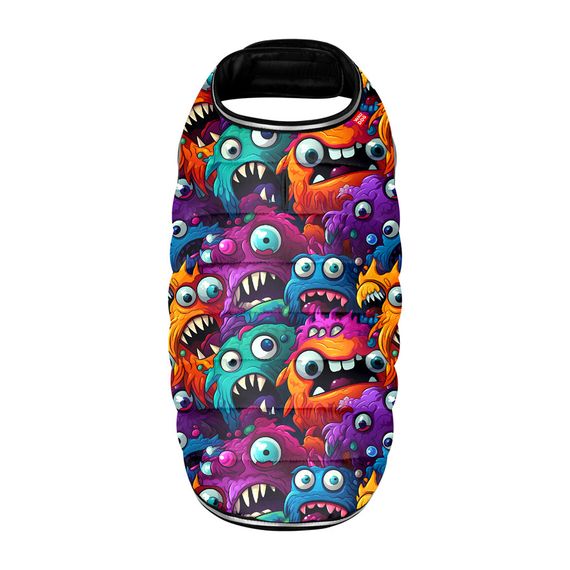 Курточка-накидка для собак WAUDOG Clothes, малюнок "Зубасті монстри", XL, А 47 см, B 68-80 см, С 42-52 см | Зображення 2