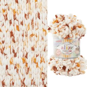 Пряжа Alize Puffy FINE Color 7502 фантазийная нить плюшевая