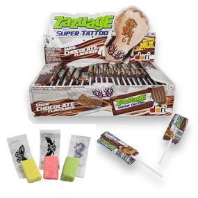 Жевательные конфеты Zazuage Super Tatoo со вкусом шоколада, 50 шт