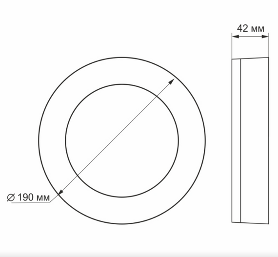 LED Світильник 15W 5000К 220V круглий Videx | Зображення 2