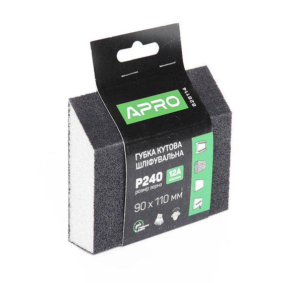 Губка шлифовальная четырехсторонняя угловая P240 APRO