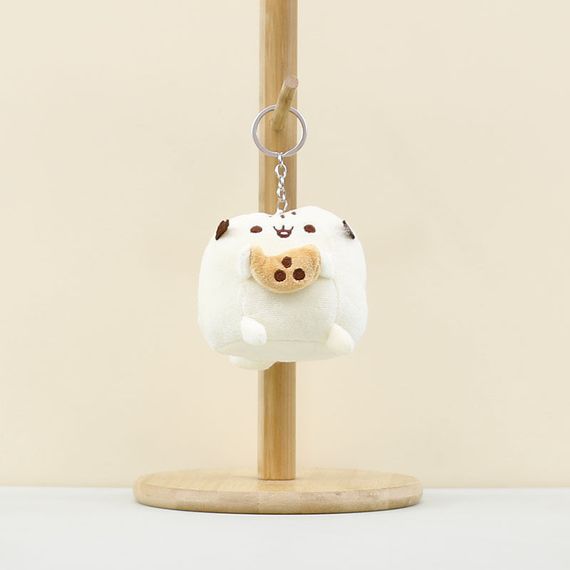 Плюшевий Брелок м'яка іграшка кіт Пушин з печевом у лапках 10 см Брелок на шкільний портфель рюкзак | Зображення 1