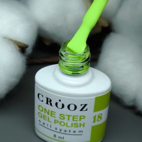 Однофазний гель лак Crooz One Step Gel Polish №18 (неоново-жовтий) 8мл