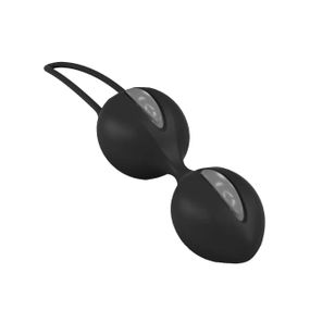 Вагинальные шарики Fun Factory SMARTBALLS DUO, черно-серые, 2 шт, диаметр 3,2 и 3,6 см sexstyle