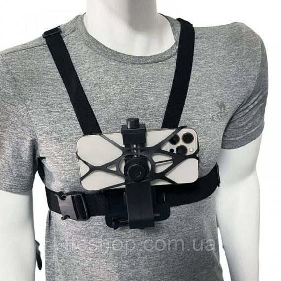 Кріплення на груди для телефона та екшн-камер GoPro поворотне зі страховкою (2609290426) | Зображення 3