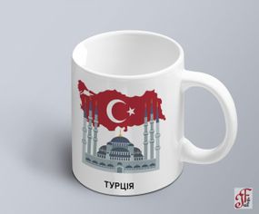 Чашка  з графічним принтом пам'ятного місця Турція  (02010112010)