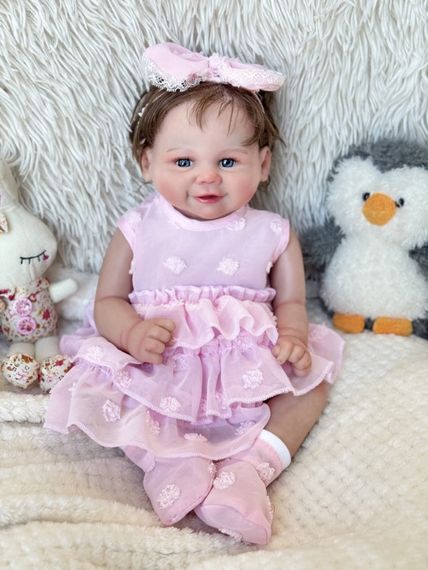 Колекційна Силіконова Лялька Реборн Немовля Новонароджена Дівчинка Римма (Вінілова Лялька) 45 см | Зображення 2