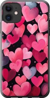 Чохол на iPhone 11 Сердечка 4 із силікону FCh_019908