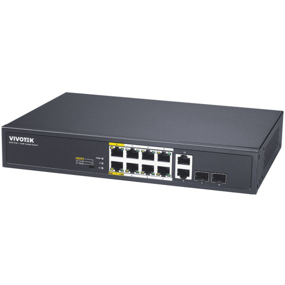 Комутатор VIVOTEK AW-FGT-100D-120, Unmanaged 8xFE PoE + 2xGE Combo Switch | Зображення 1