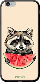 Чохол на iPhone 6s Plus Єнотик з кавуном "4605b-91-2448"