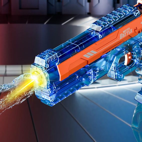 Водяний акумуляторний пістолет Water Gun 66-35 (500ml) with lithium battery Blue / Orange | Зображення 2