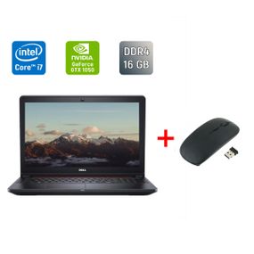 Ігровий ноутбук Б-клас Dell Inspiron 15-5577 / 15.6" (1920x1080) IPS / Intel Core i7-7700HQ (4 (8) ядра по 2.8 - 3.8 GHz) / 16 GB DDR4 / 128 GB SSD + 1000 GB HDD / nVidia GeForce GTX 1050, 4 GB GDDR5, 128-bit / WebCam / HDMI / Windows 10 б/в + Подарунок
